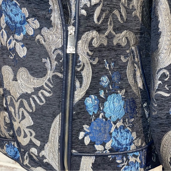 Kathy Ireland tapestry Floral Bomber Jacket 1X - Picture 7 of 7